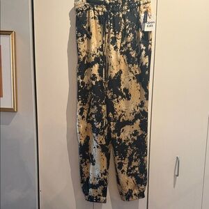 Open Edit Black and Tan Tie-Dye Joggers